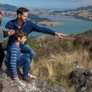 Family Viewing Scenery From Christchurch Gondola Summit