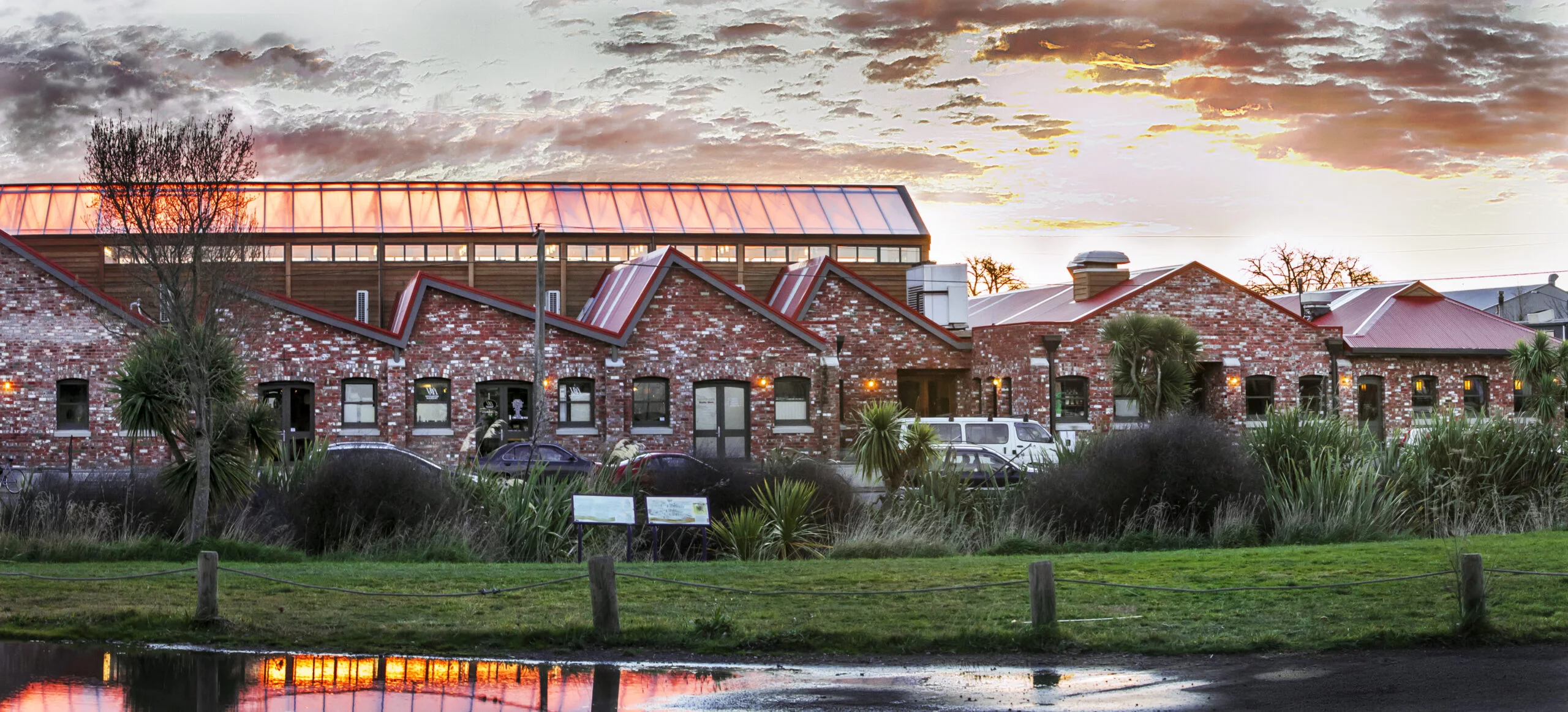 Sunset over the tannery